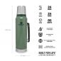 Preview: STANLEY Classic Vakuum-Flasche 1.0 Liter "grün"