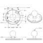 Preview: RAM Mounts Basisplatte rund - B-Kugel, Platten-Durchmesser 63,5 mm, AMPS-Lochraster