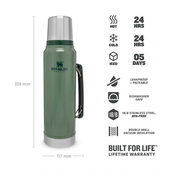 STANLEY Classic Vakuum-Flasche 1.0 Liter "grün"