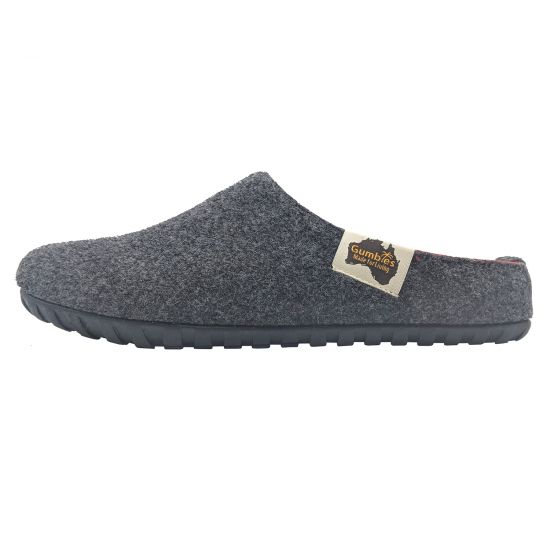 GUMBIES Hausschuhe "Outback Slipper" Charcoal & Red