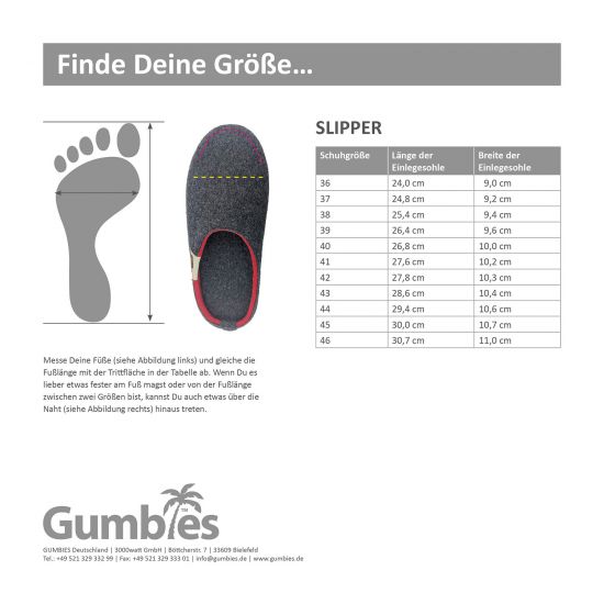 GUMBIES Hausschuhe "Outback Slipper" Charcoal & Red