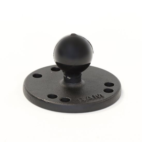 RAM Mounts Basisplatte rund - B-Kugel, Platten-Durchmesser 63,5 mm, AMPS-Lochraster