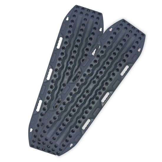 MAXTRAX 2 Stück Bergungsboards "XTREME" mit 88 Alu-Zähnen, Gunmetal Grey
