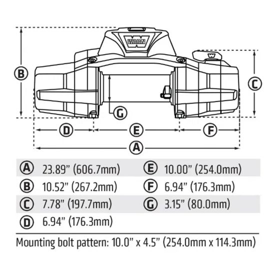 Preview: WARN Seilwinde ZEON XD 12-S 12V 5.443 kg Zugkraft inkl. Kunststoffseil