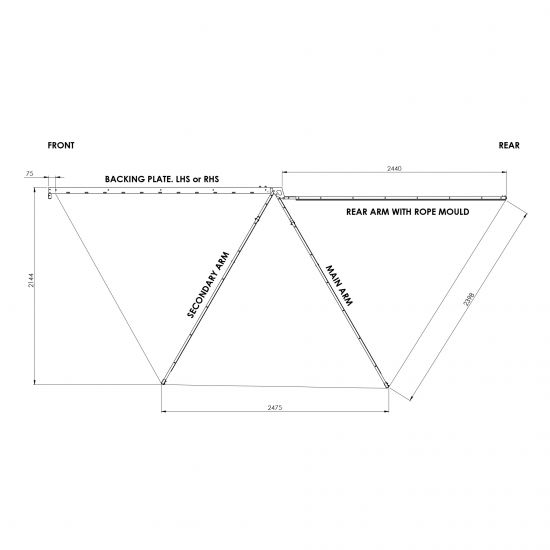 ALU-CAB 180° Markise , links