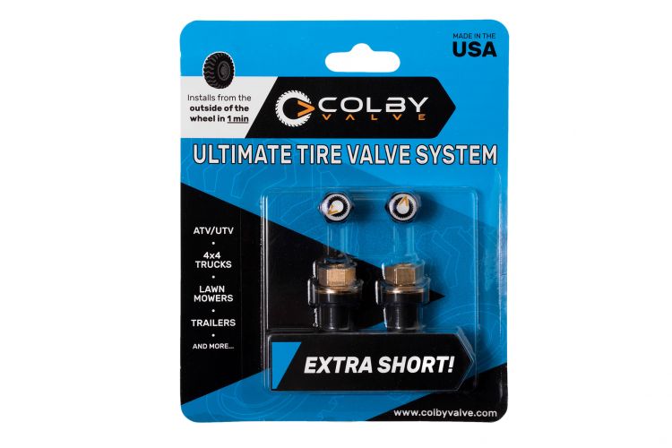COLBY VALVE 2-er Pack "Ultimate Tire Valve System" Extra Short