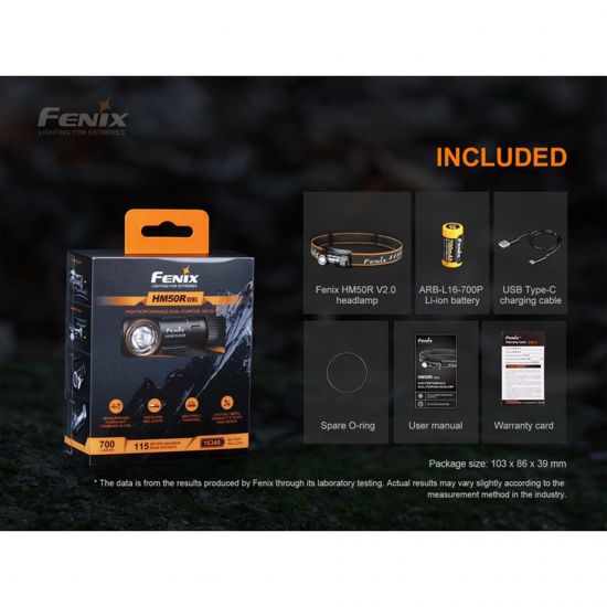 FENIX LED Akku Stirnlampe mit 700 Lumen "HM50R V2.0"