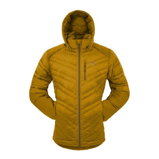 Herrenjacke von GRÜEZI BAG, Modell  "Lightful DownWool Jacket" Pineapple - Mustard