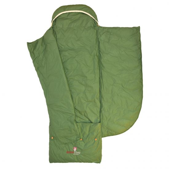 Grüezi bag Deckenschlafsack "Biopod DownWool Nature Comfort" Basil Green