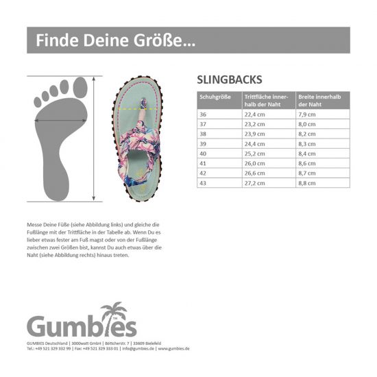 GUMBIES "Slingback" Navy Spots