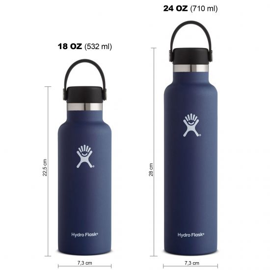 Hydro Flask Standard Mouth Isolierflasche 18 OZ (532ml) / 24 OZ (710ml) cobalt