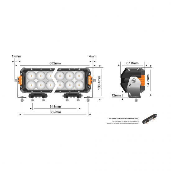 STEDI Light Bar "ST3303 PRO" 28.2 Zoll Ultra High Output / 43.800 Lm