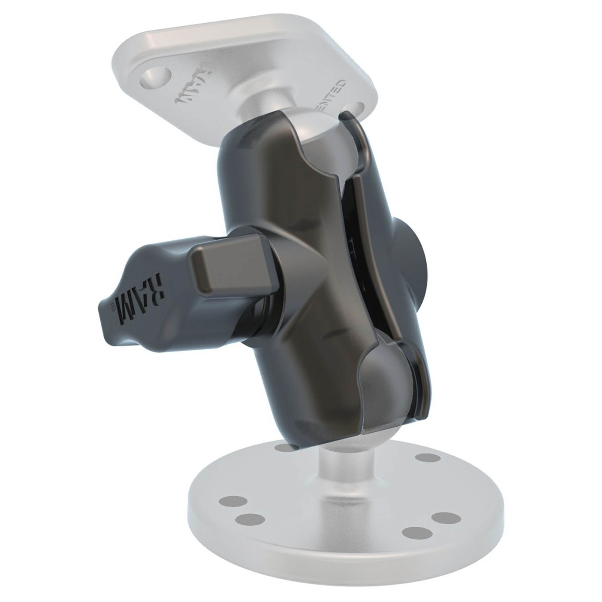 Kit De Montaje RAM Mount RAM-B-201U-C – Brazo De Doble Toma De 15,24 Cm Con Base De Bola De 1 Pulgada, Ajuste Casi Infinito Y Conexión Giratoria