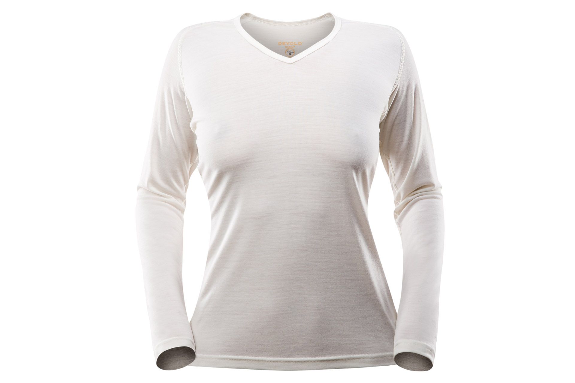 DEVOLD Breeze Woman Shirt, Modell "V-Neck" Offwhite