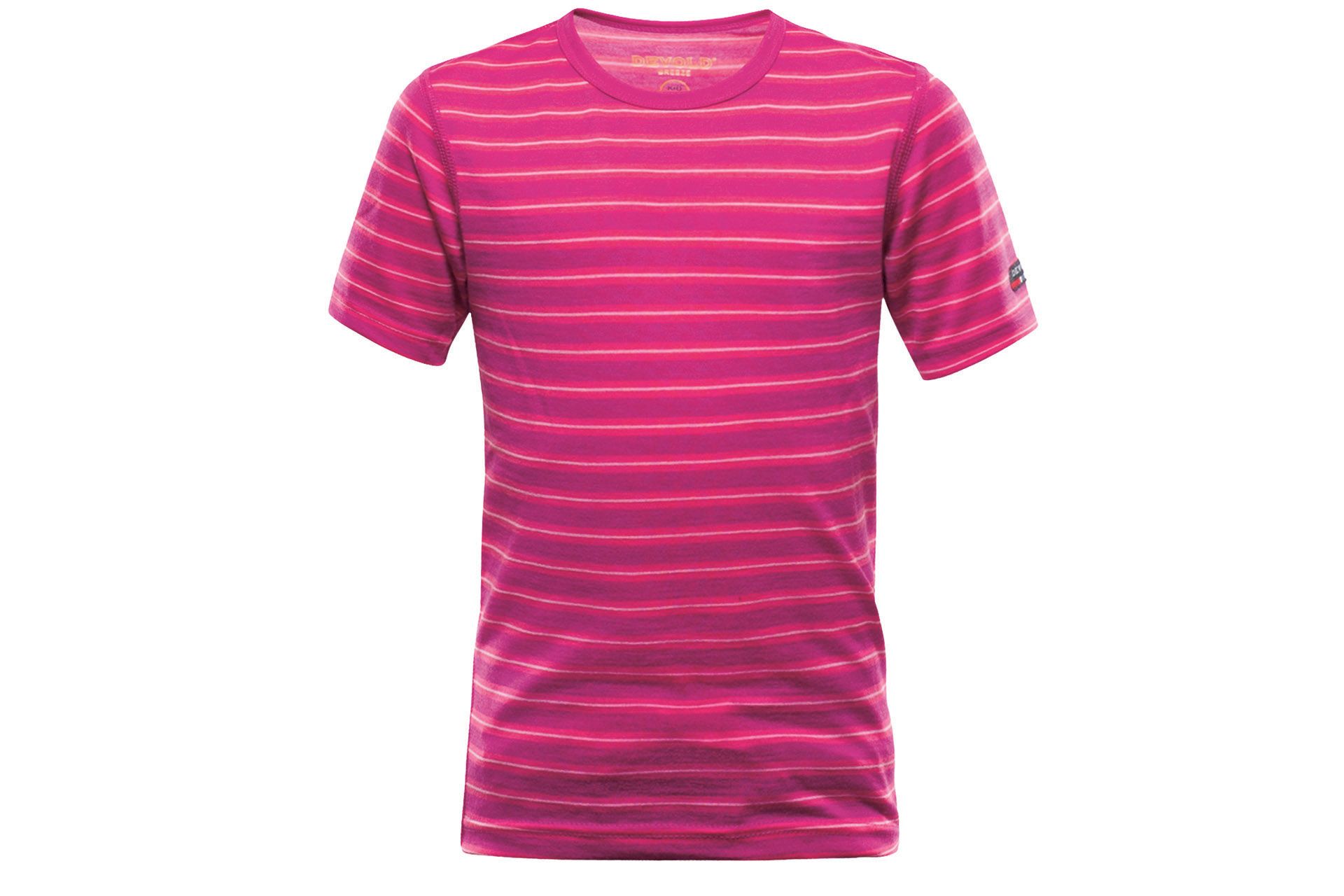 DEVOLD Breeze Kid, Modell "T-Shirt" Fuchsia Stripes