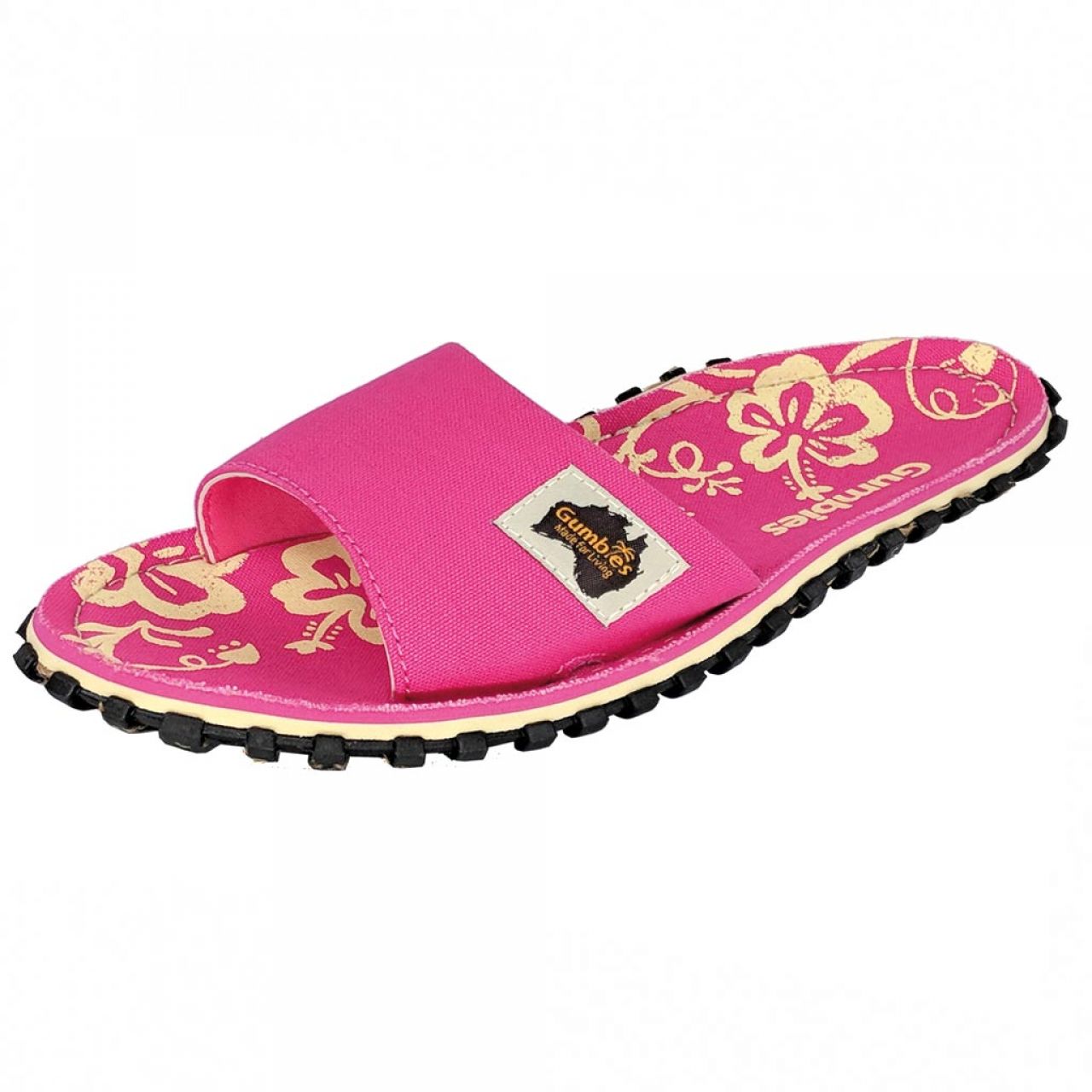 GUMBIES Pantolette "Slide" Pink Hibiscus