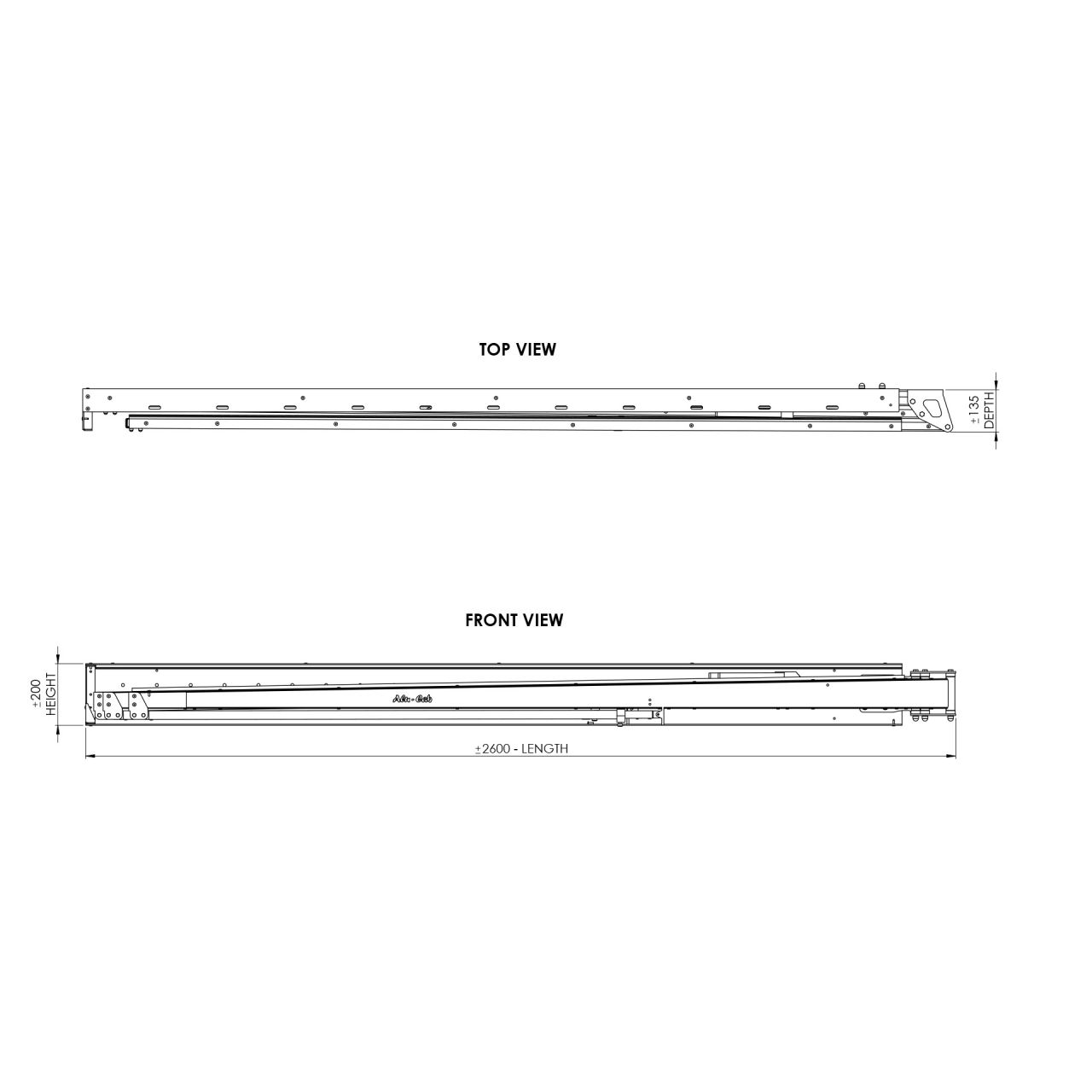 ALU-CAB 180° Markise , links