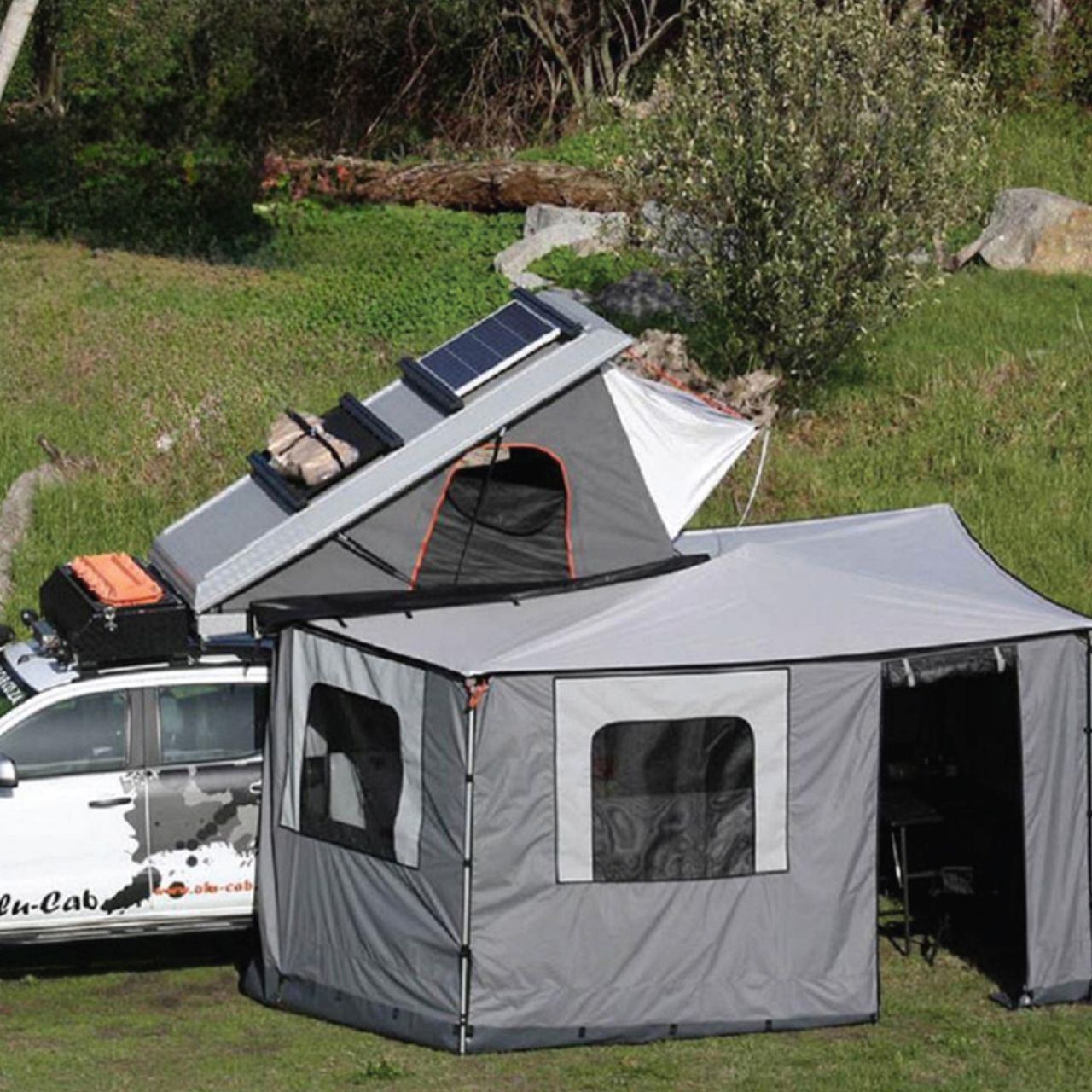 ALU-CAB Seitenwände Set für 270° Markise, rechts