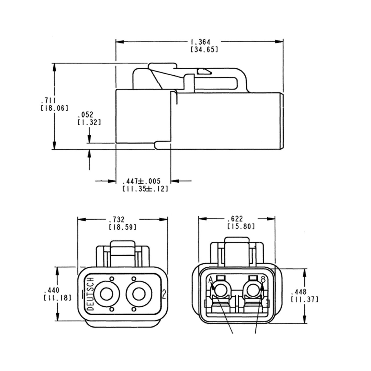 Deutsch-Stecker mit 2-Pin-Verbinder für INEOS Grenadier