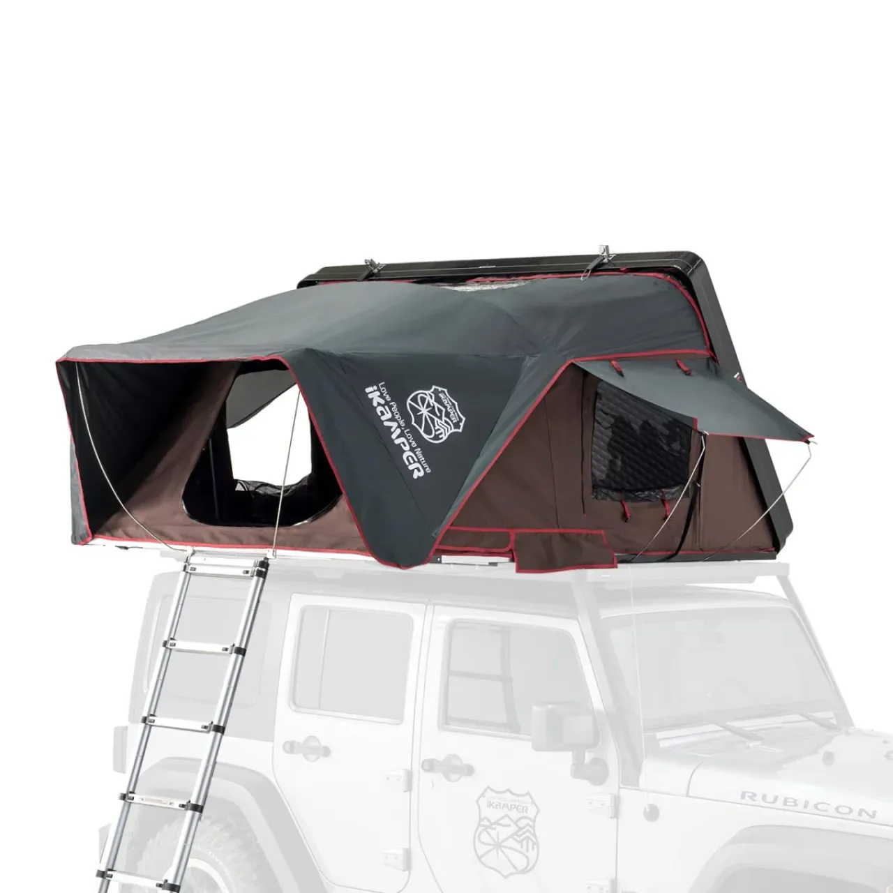 iKamper Hybrid Dachzelt "Skycamp 2.0" Rocky Black 197 x 203 cm